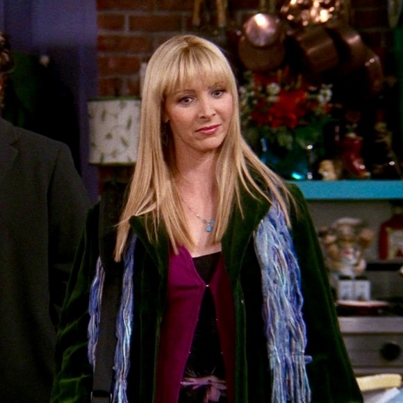 Teal Green Faux Fur Coat Inspired by Phoebe Buffay from Friends - Picture 9 of 12
